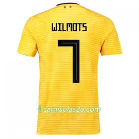 Camisolas de Futebol Bélgica Wilmots 7 Equipamento Alternativa Copa do Mundo 2018 Manga Curta